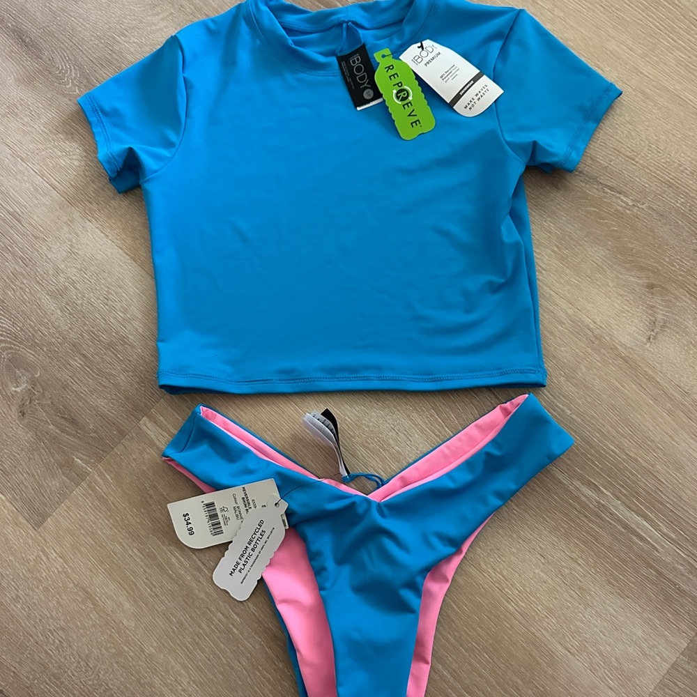 Cotton On Body Blue and Pink Bikini Set